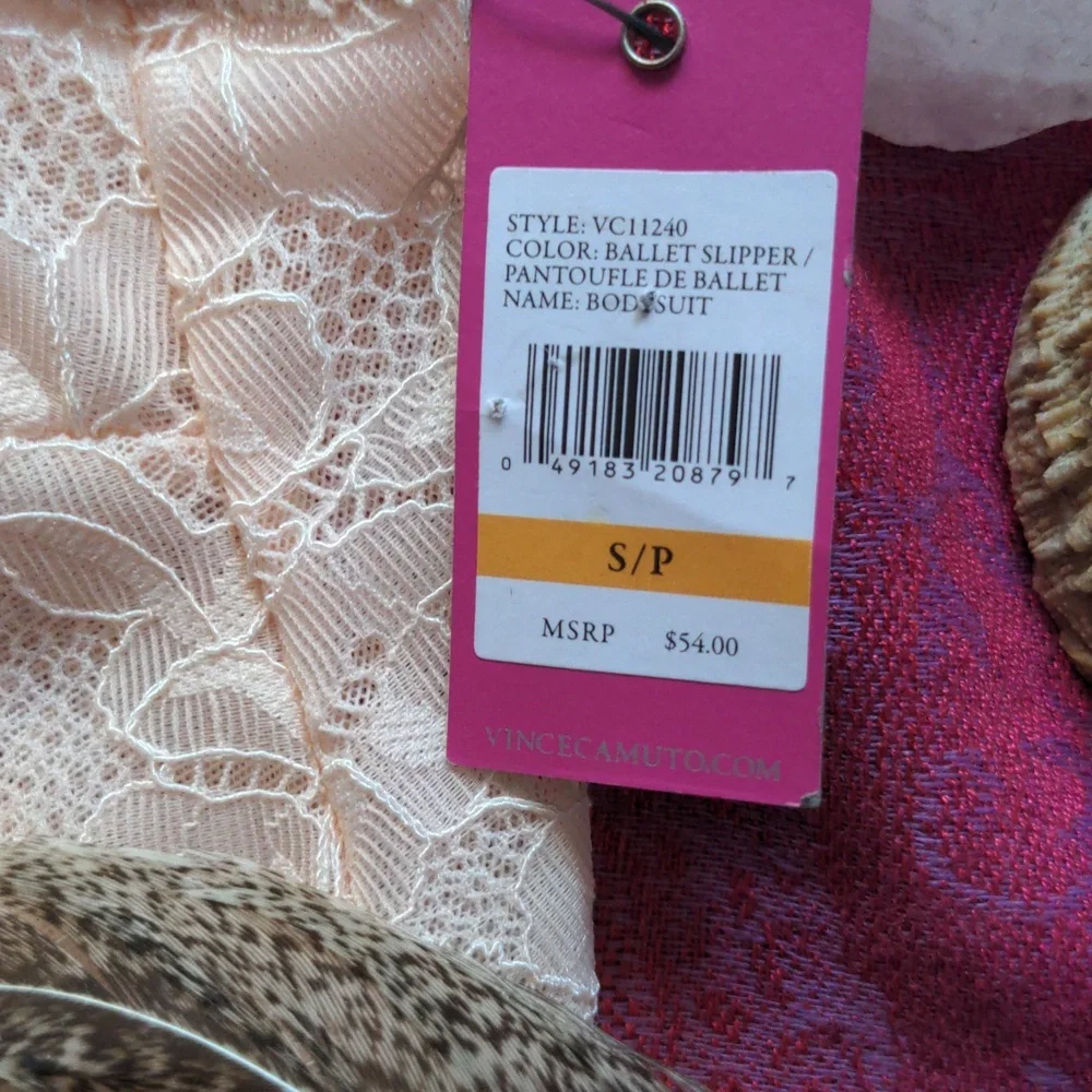 Vince Camuto Sheet Sexy Lace Bodysuit Small - Picture 2 of 4